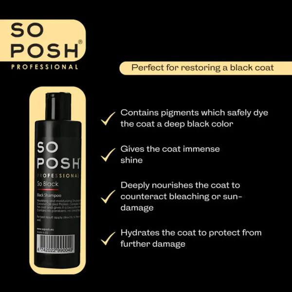SoPosh So Black 250 ml. Shampoo for black coats